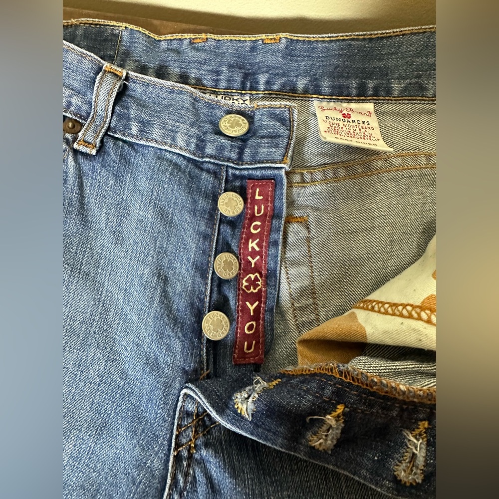Lucky Brand Women’s Size 6 Dungarees Button Fly Vintage Y2K Flare Leg